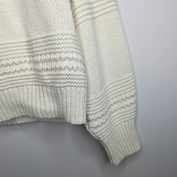 Universal Thread Cream Crew Neck Knit Long Sleeve Sweater Women XL - Picture 6 of 9